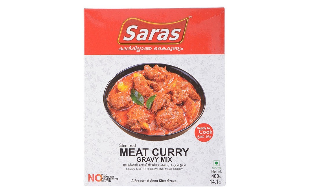 Saras Sterilized Meat Curry Gravy Mix   Box  400 grams